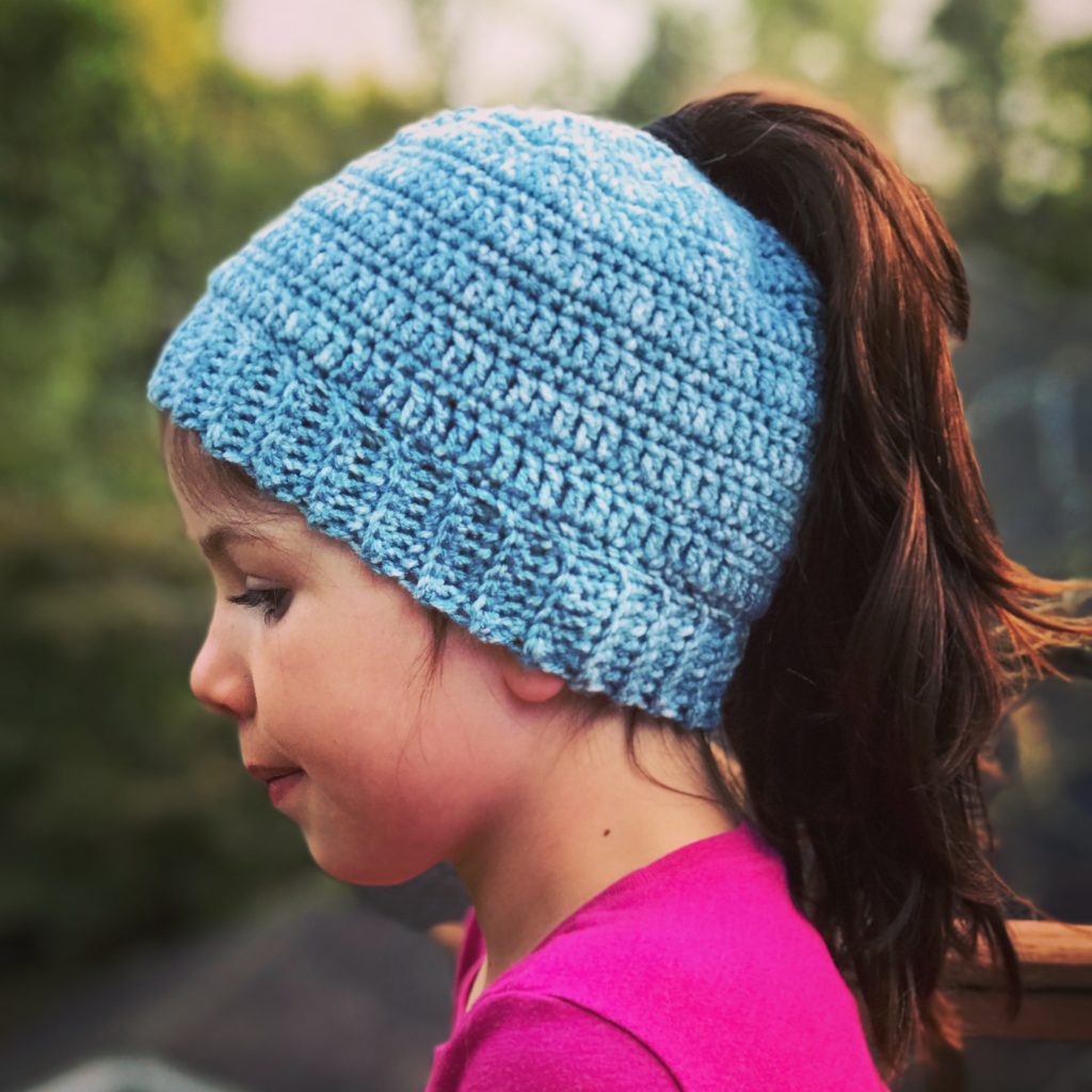 The Everyday Messy Bun Beanie Crochet Pattern Crochet It Creations