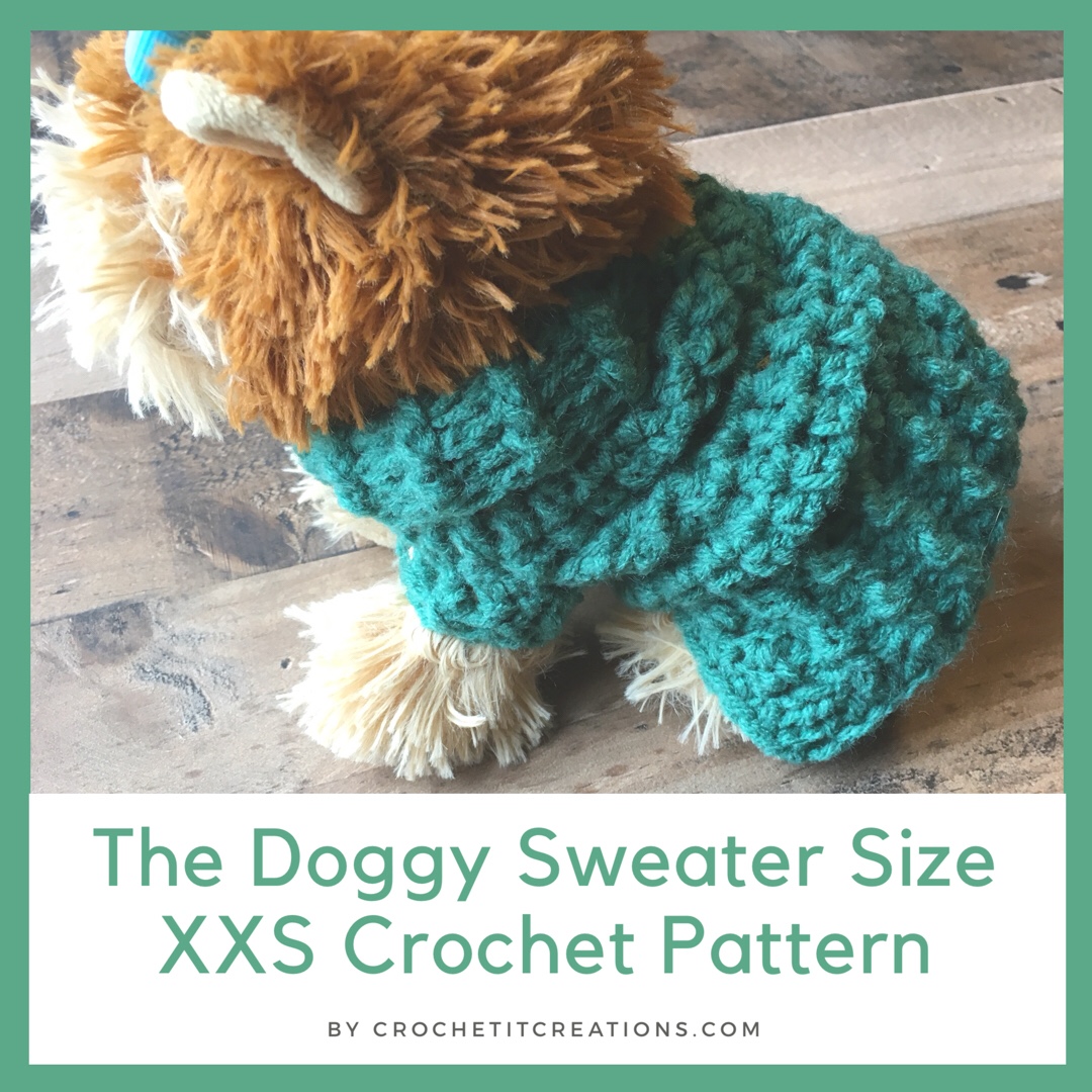 Free Crochet Small Dog Sweater Pattern Crochet it Creations