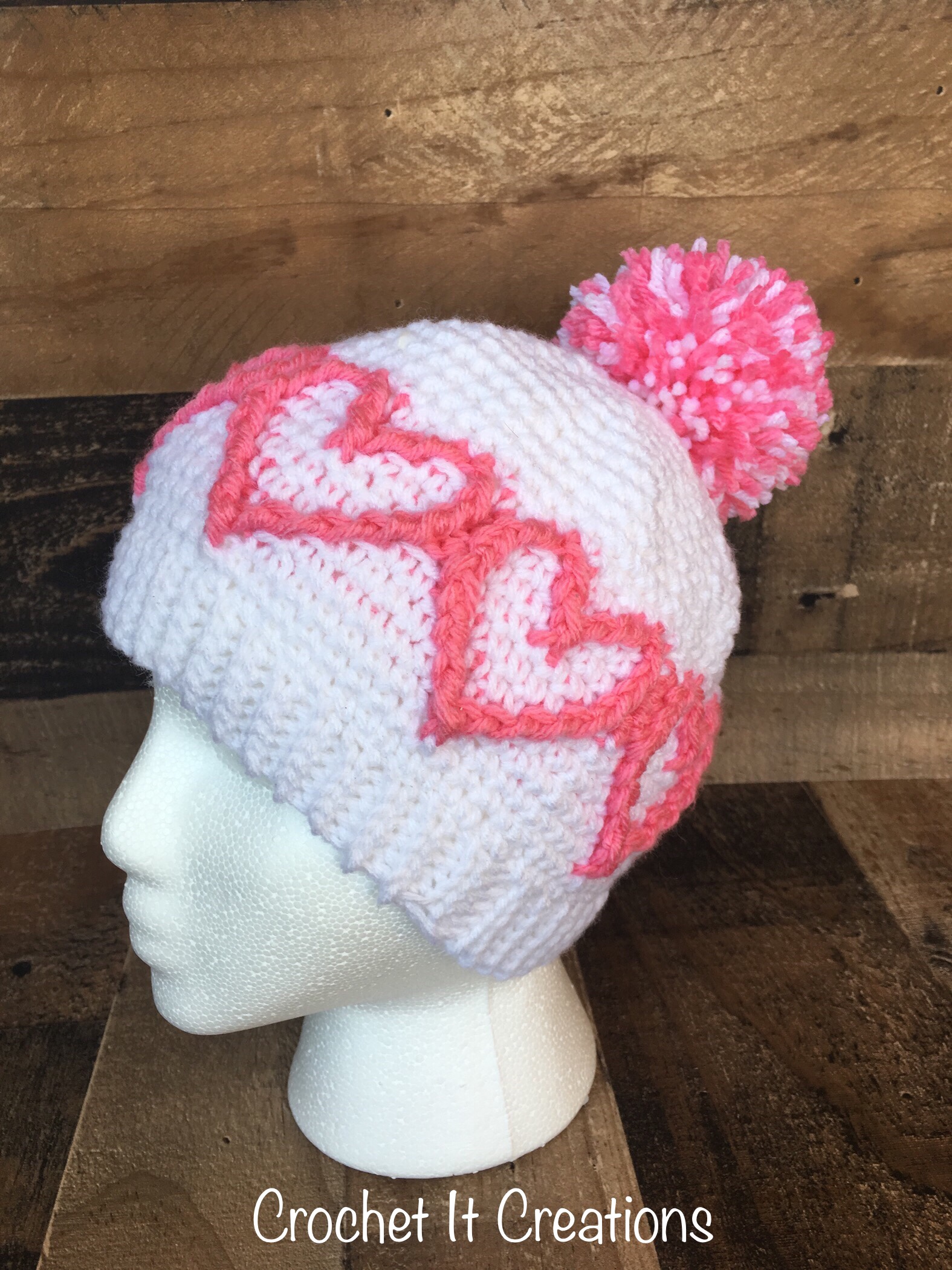 Heart to Heart Beanie Crochet Pattern - Crochet It Creations