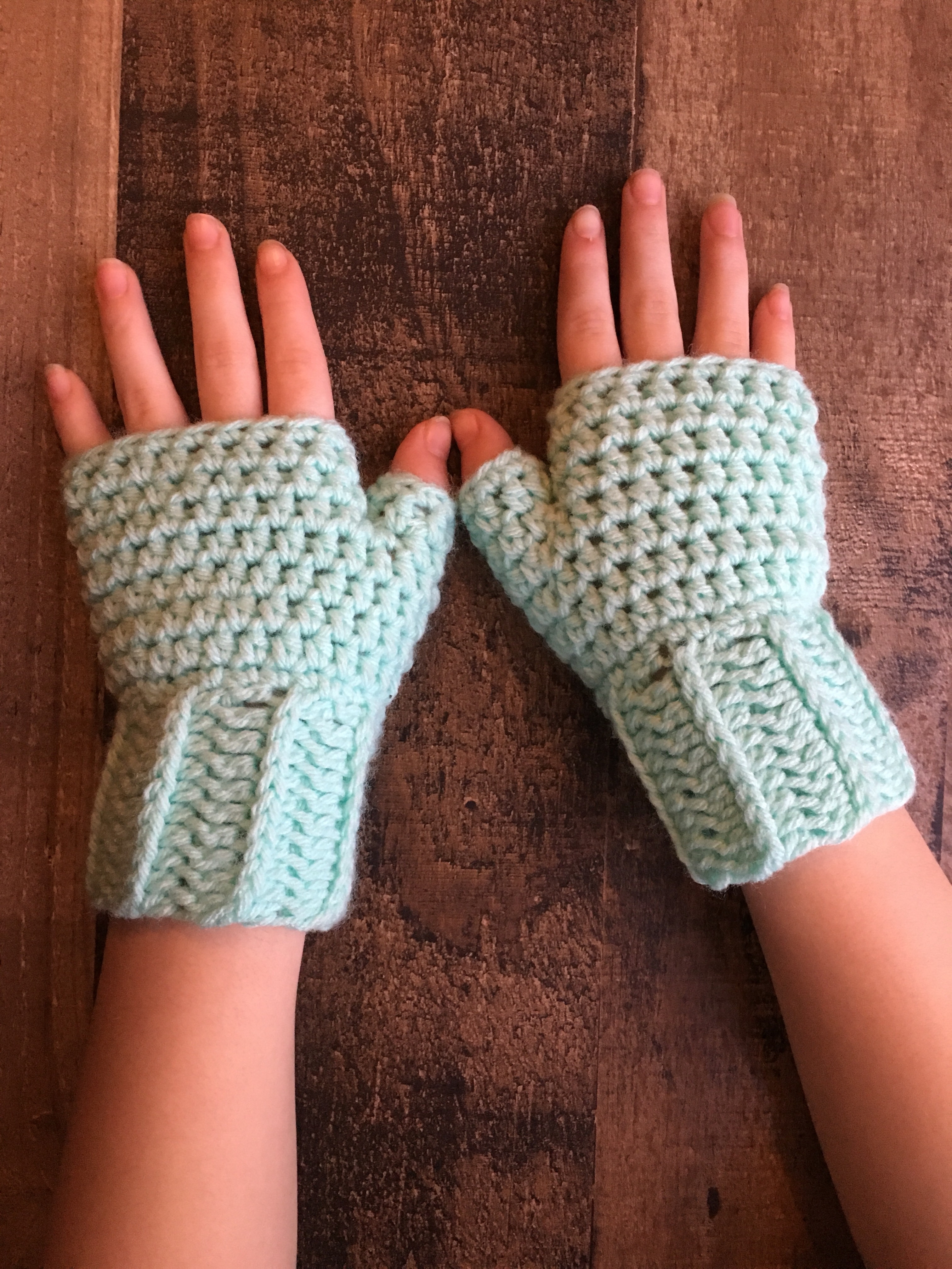 Woodland Fingerless Mittens Crochet Pattern Adult And Child Sizes Crochet It Creations