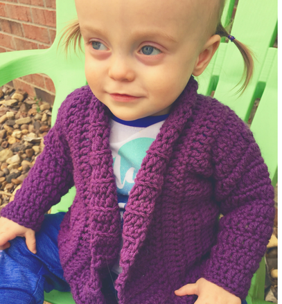 Crochet kids outlet cardigan