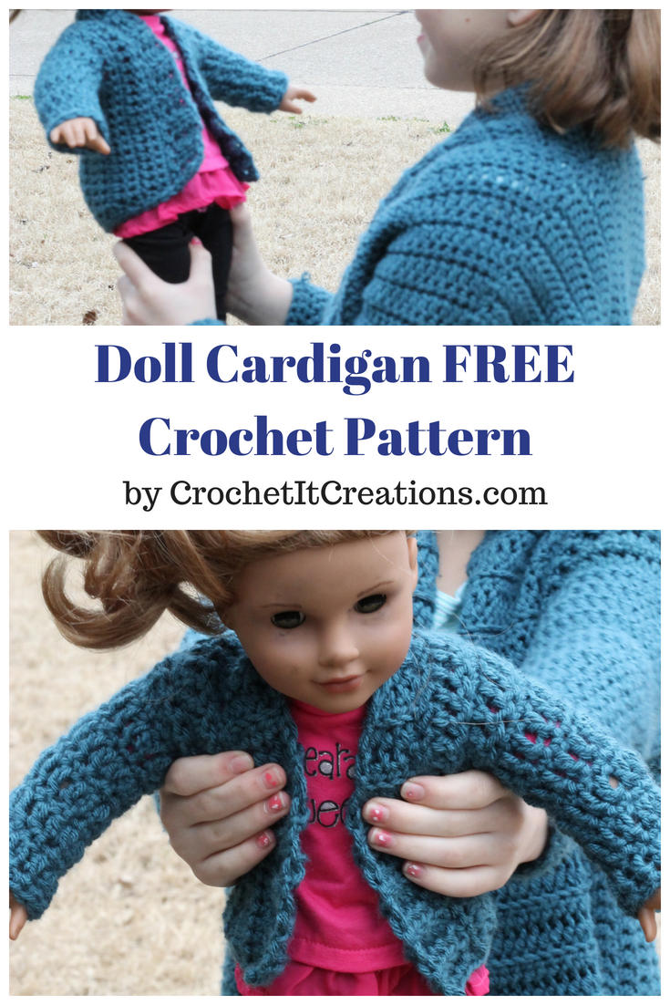 Doll Cardigan Crochet Pattern - Crochet It Creations