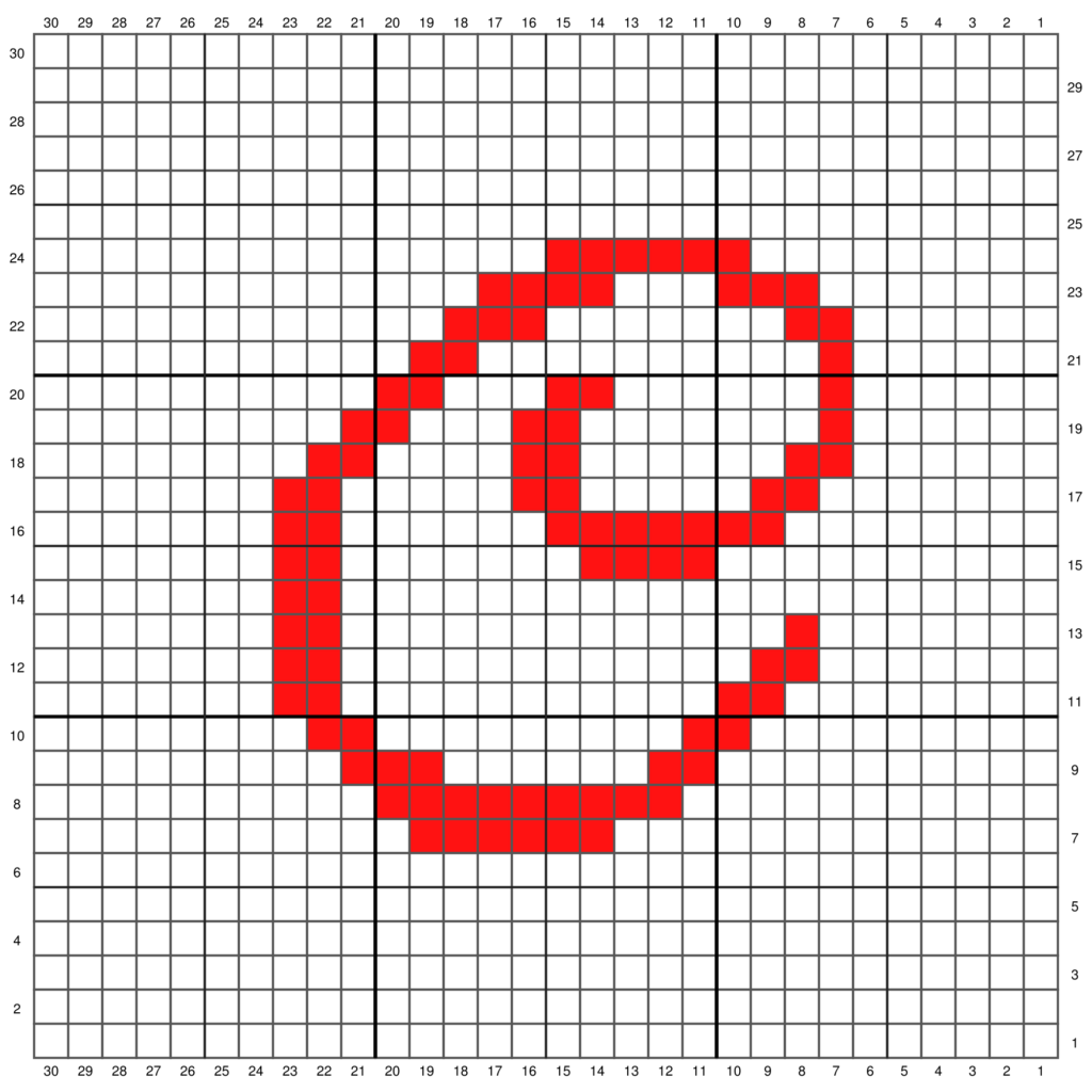 Monogram Script Letter D C2C Crochet Pattern PDF Graph & -  Norway