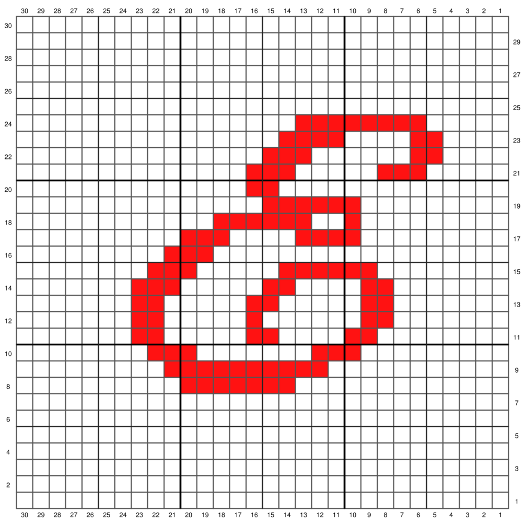 Monogram Script Letter D C2C Crochet Pattern PDF Graph & -  Norway