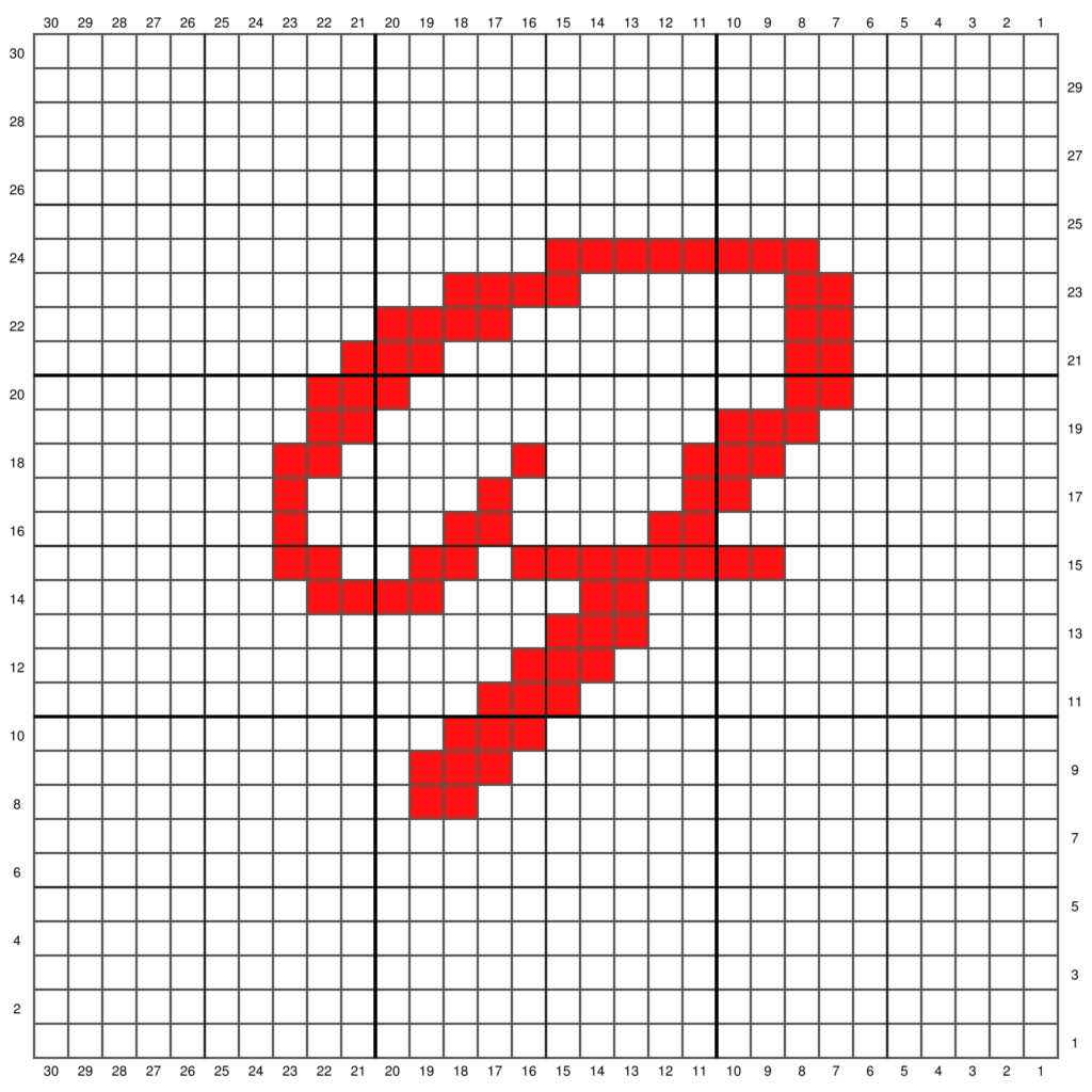 Monogram Script Letter D C2C Crochet Pattern PDF Graph & -  Norway