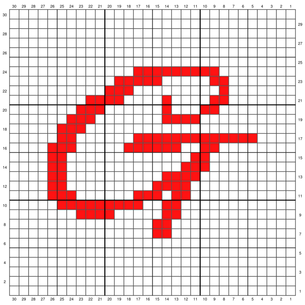 Monogram Script Letter D C2C Crochet Pattern PDF Graph & -  Norway