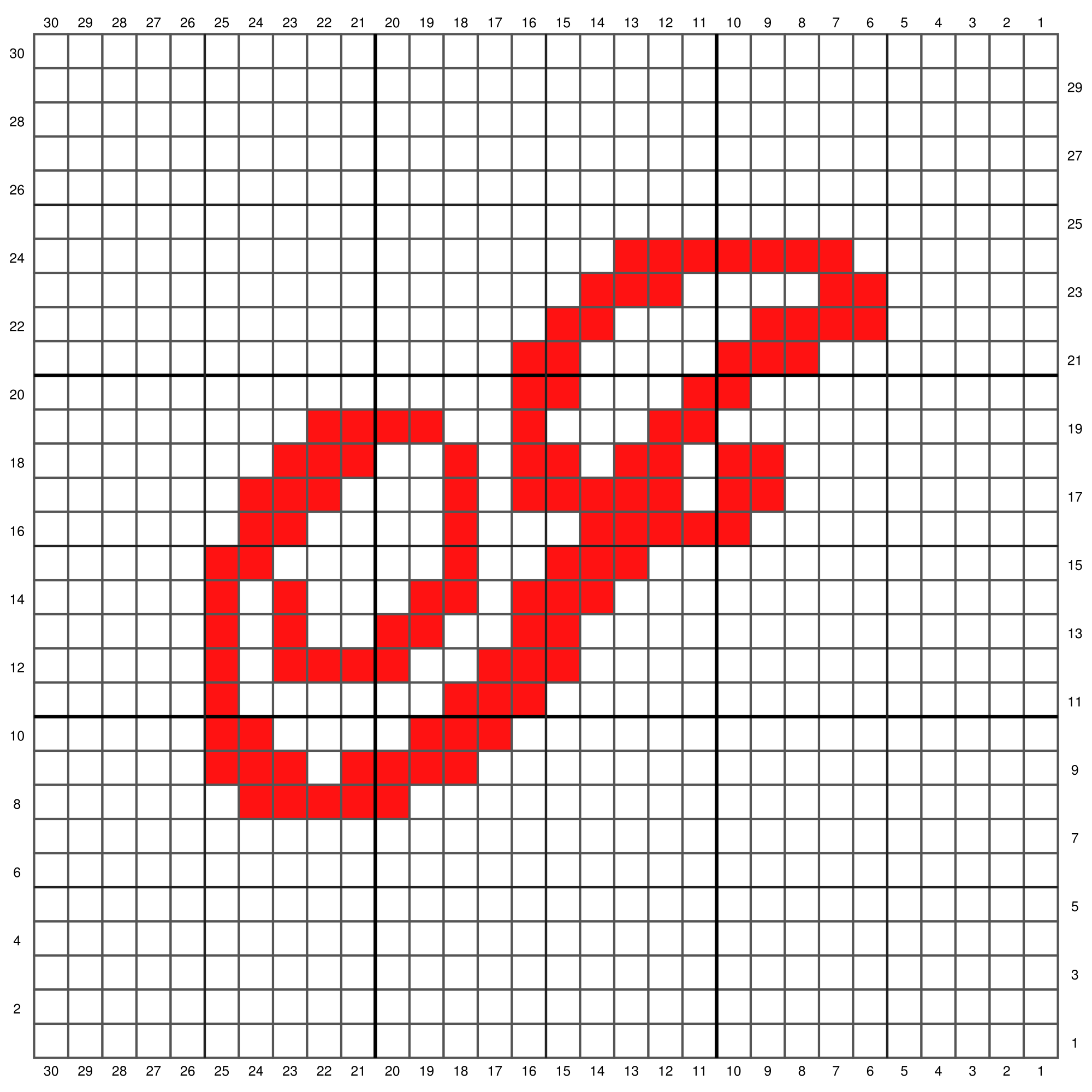 Initial Washcloth Crochet Graph Pattern - Crochet It Creations