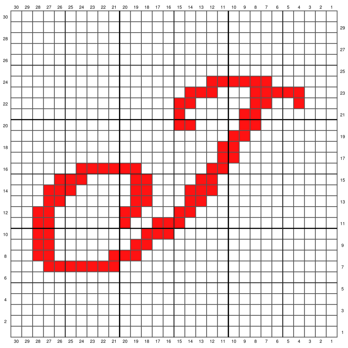 Initial Washcloth Crochet Graph Pattern - Crochet It Creations