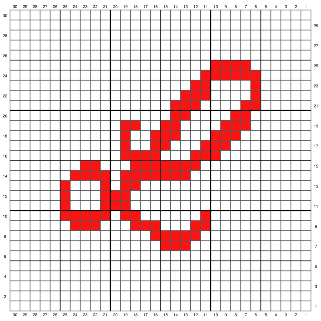 Monogram Script Letter D C2C Crochet Pattern PDF Graph & -  Norway