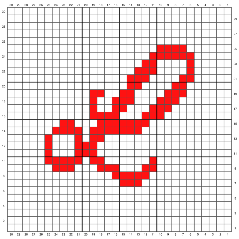 Initial Washcloth Crochet Graph Pattern Crochet It Creations