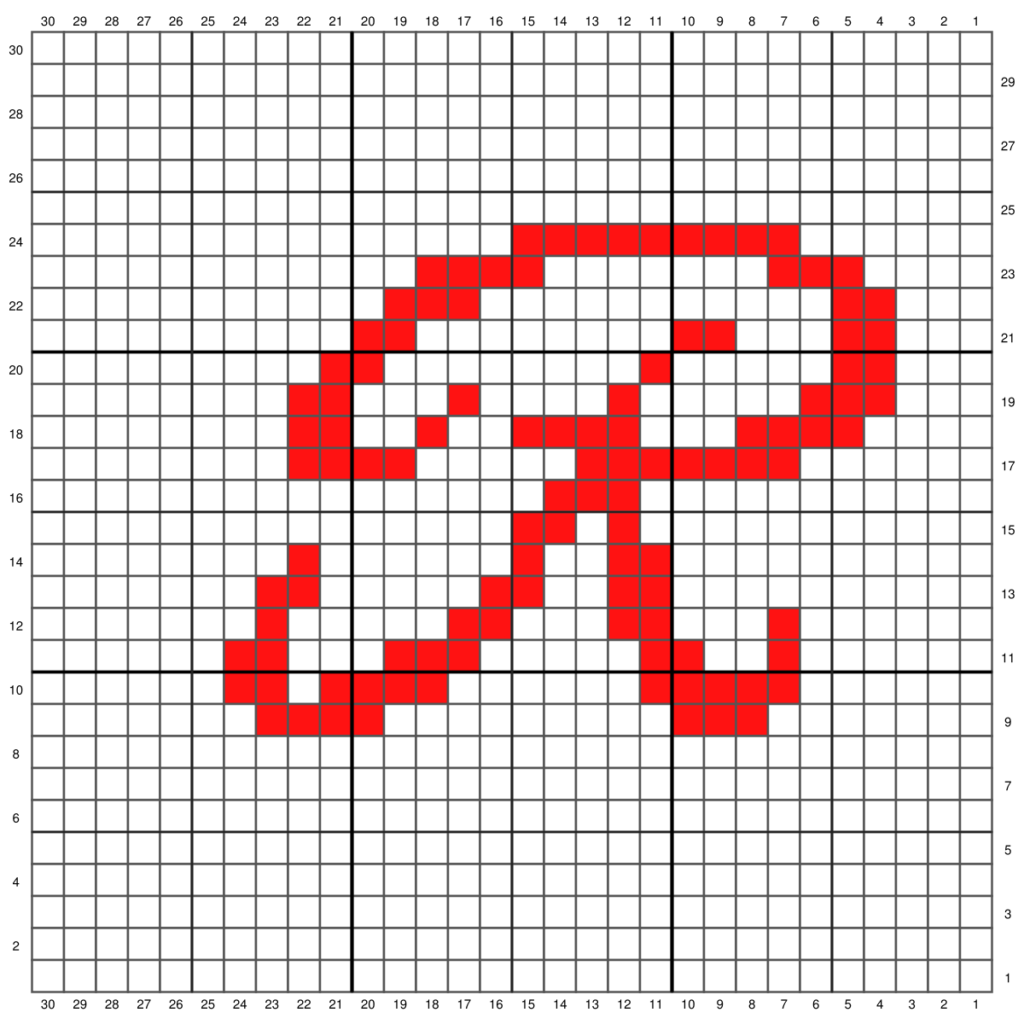 Monogram Script Letter D C2C Crochet Pattern PDF Graph & -  Norway