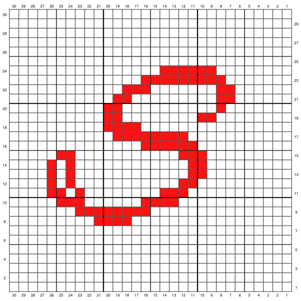 Monogram Script Letter D C2C Crochet Pattern PDF Graph & -  Norway