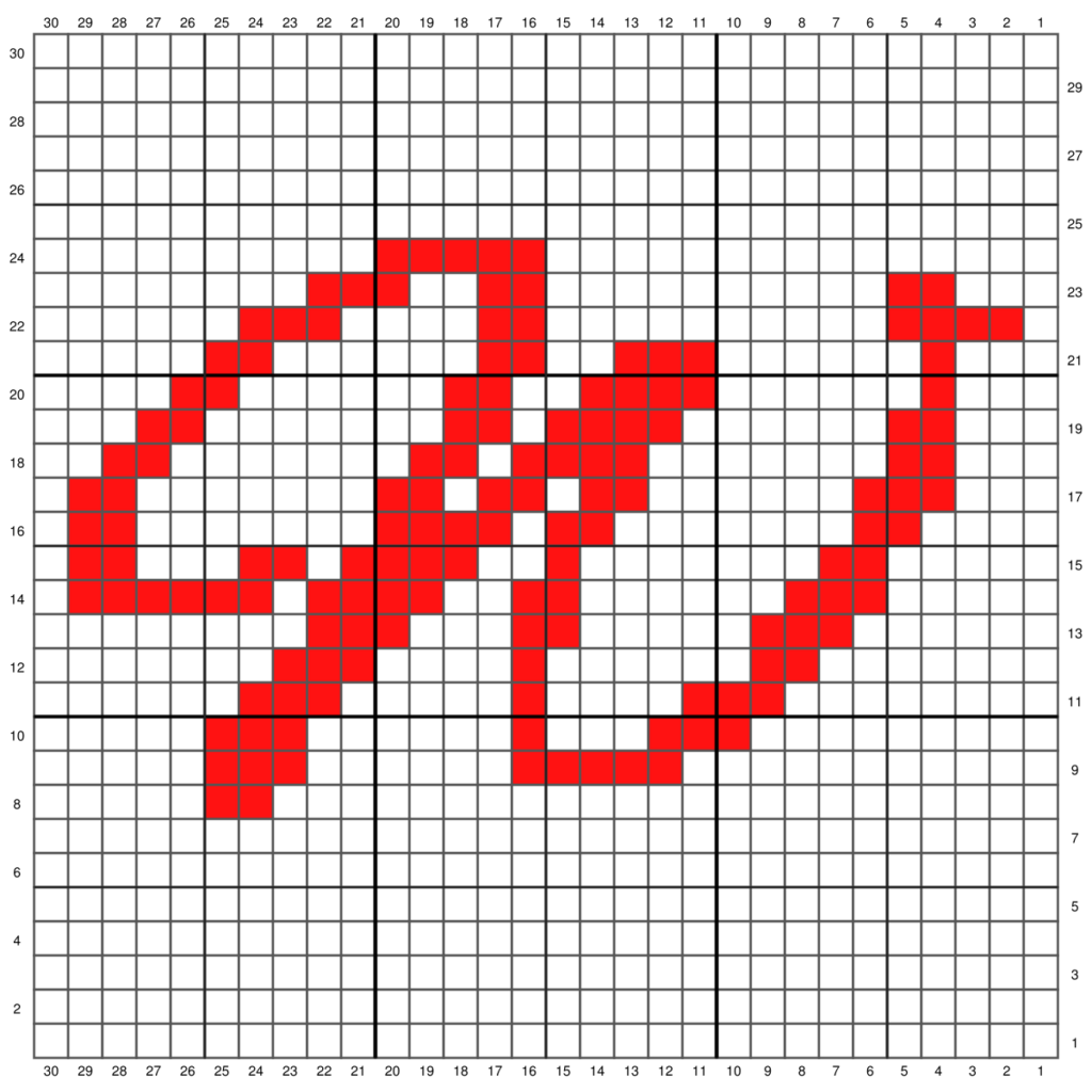 Monogram Script Letter D C2C Crochet Pattern PDF Graph & -  Norway