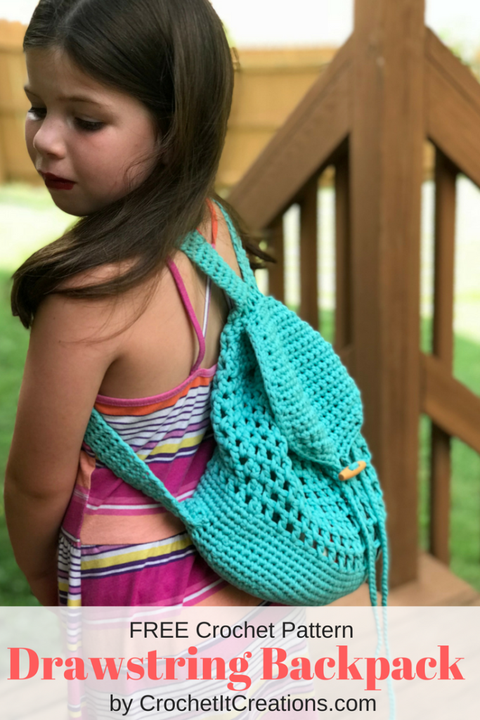 crochet drawstring backpack