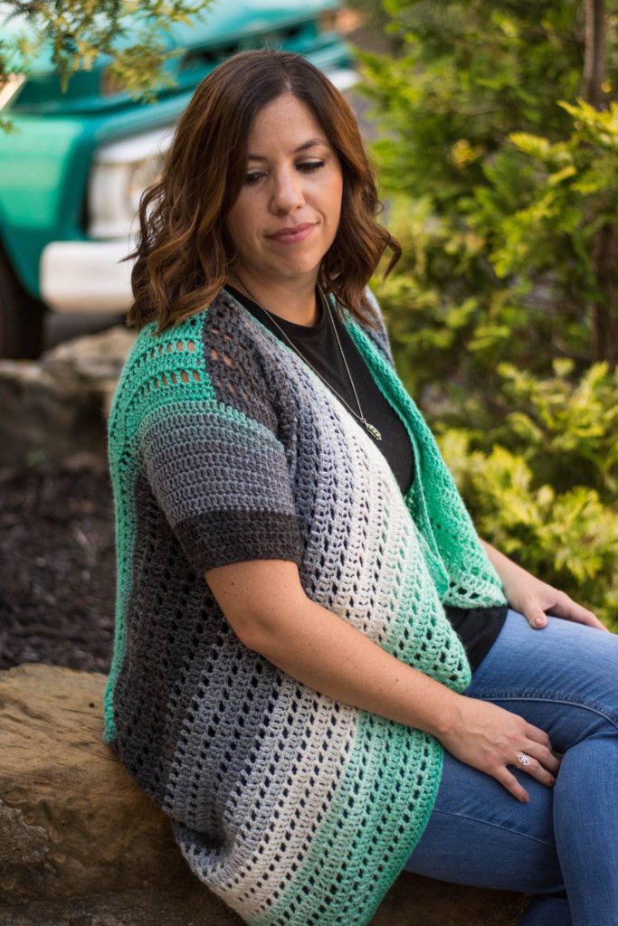 Waterfall Cardigan Sweater FREE Crochet Pattern by Crochet It Creations