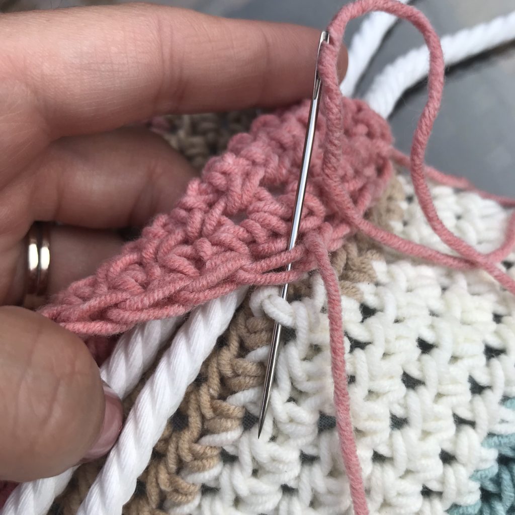 crochet drawstring backpack