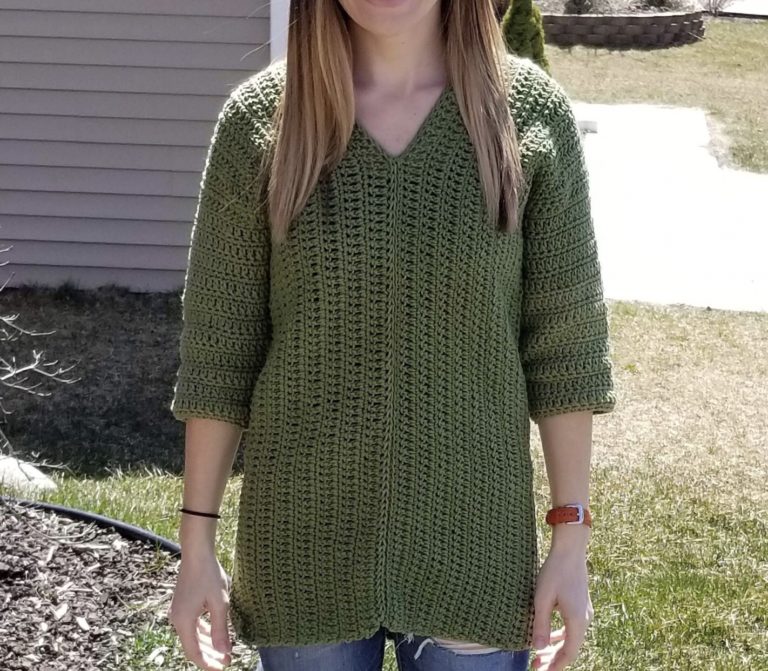 Jaycee Sweater Adult Crochet Pattern - Crochet It Creations