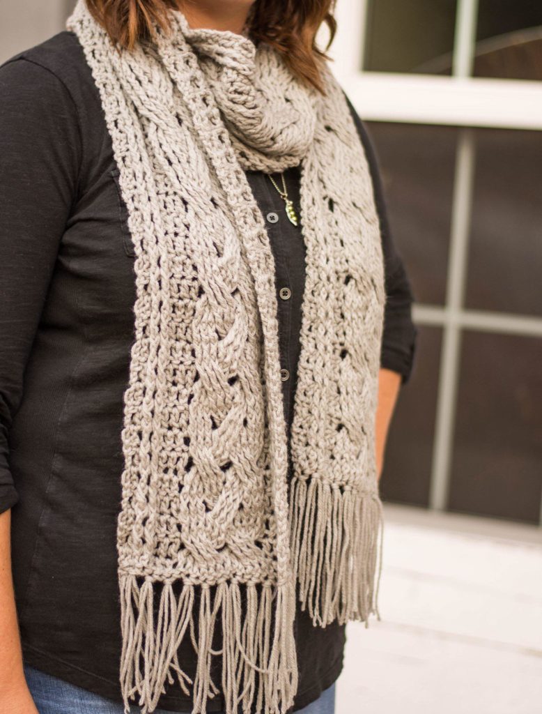 braided crochet scarf