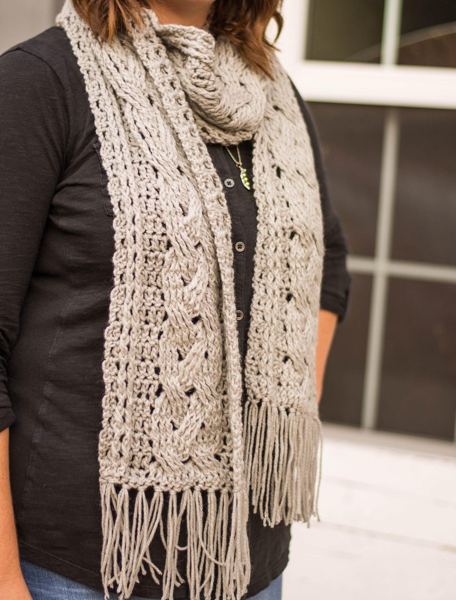 Braided Cable Scarf Crochet Pattern Crochet It Creations