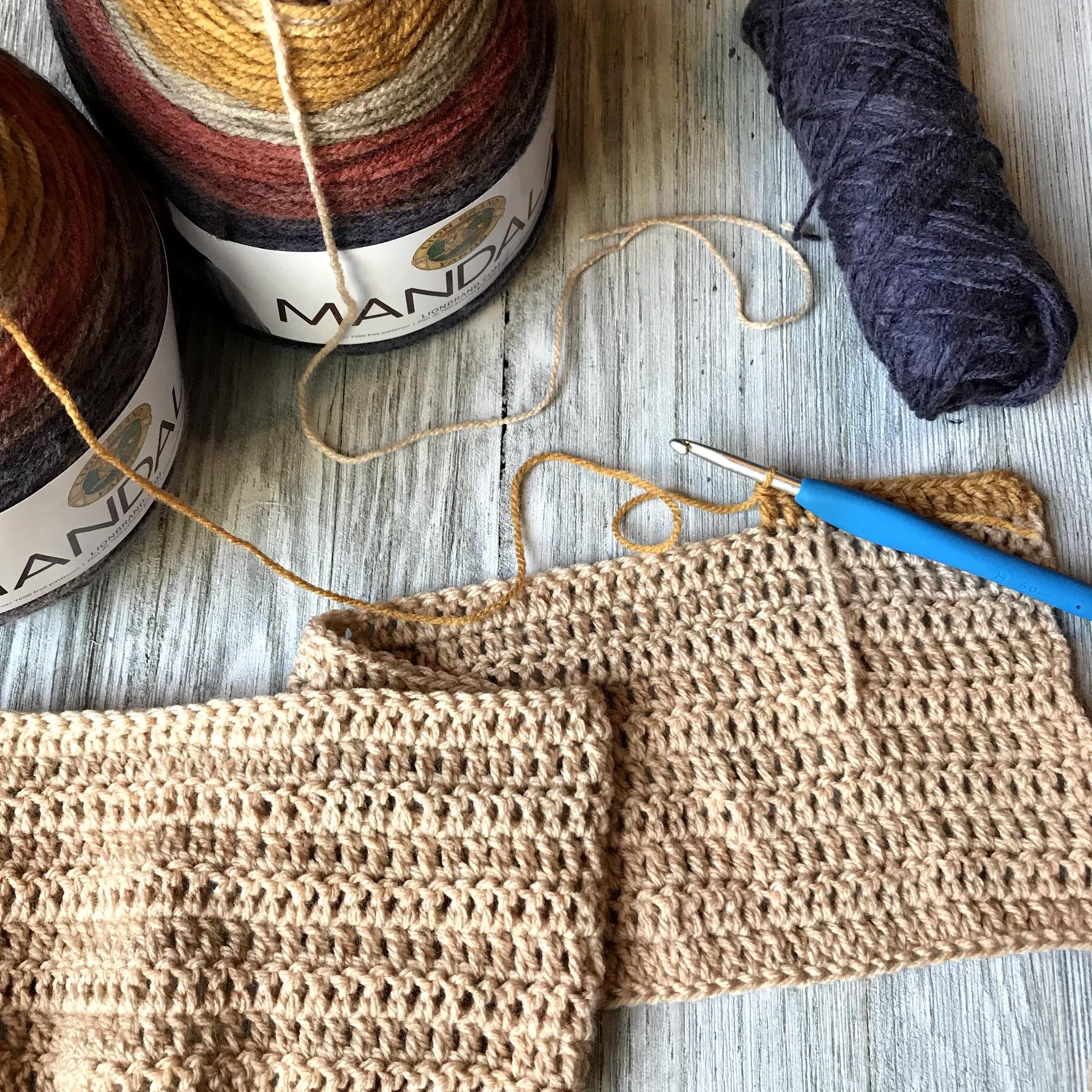 How to crochet with variegated and self striping yarn - Dora Does