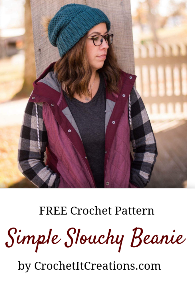 Simple Slouchy Beanie Crochet Pattern Crochet It Creations