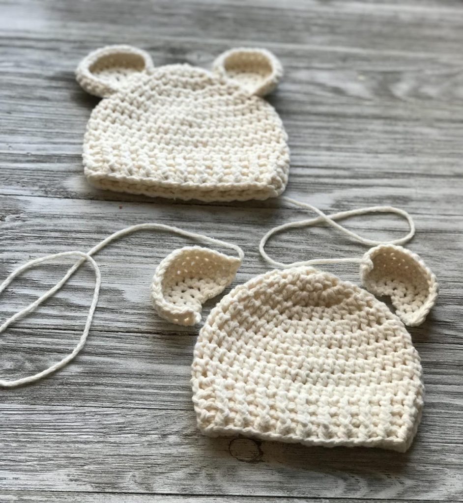 crochet baby bear hat