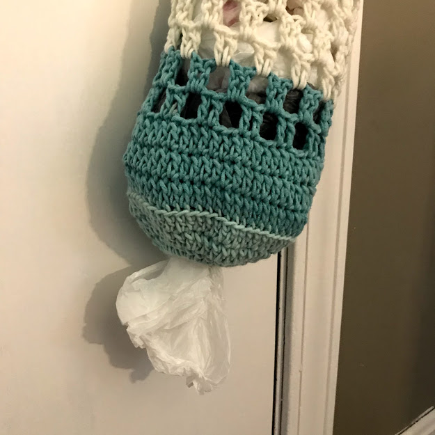 crochet plastic bag storage