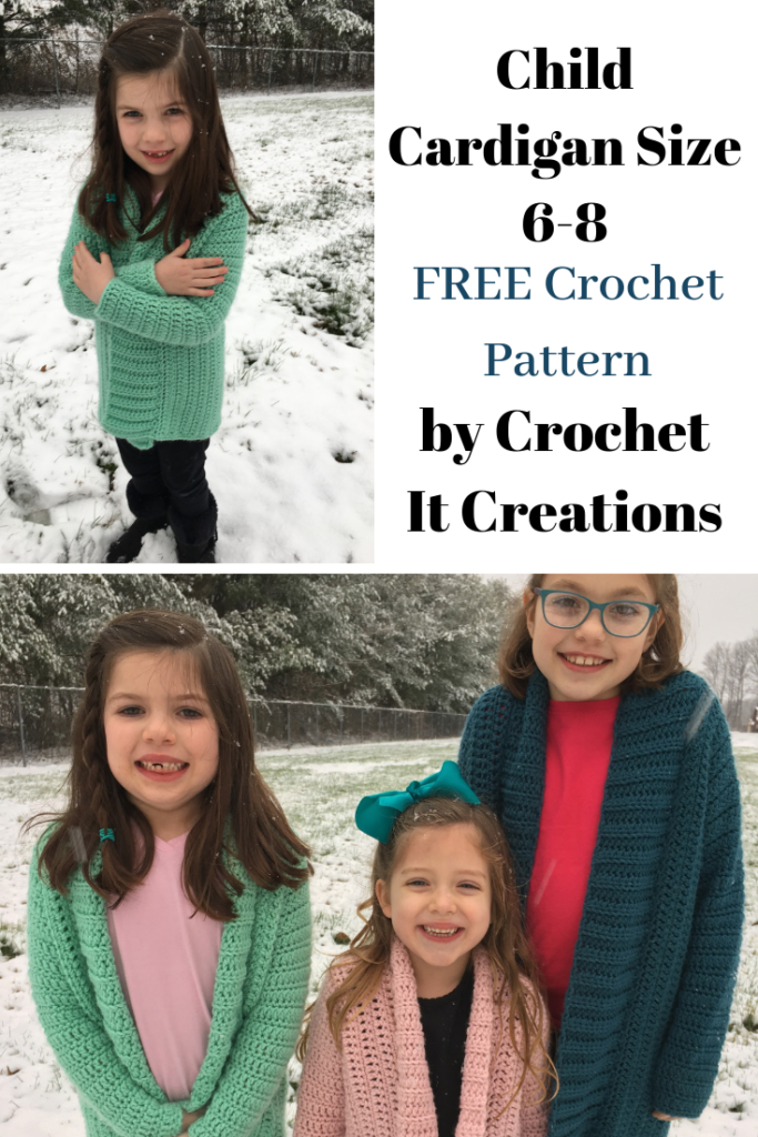 Free Cameo Cardigan Child Small Crochet Pattern by Crochet It Creations