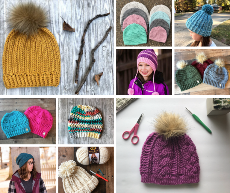 10 Free Crochet Beanie Patterns - Crochet It Creations