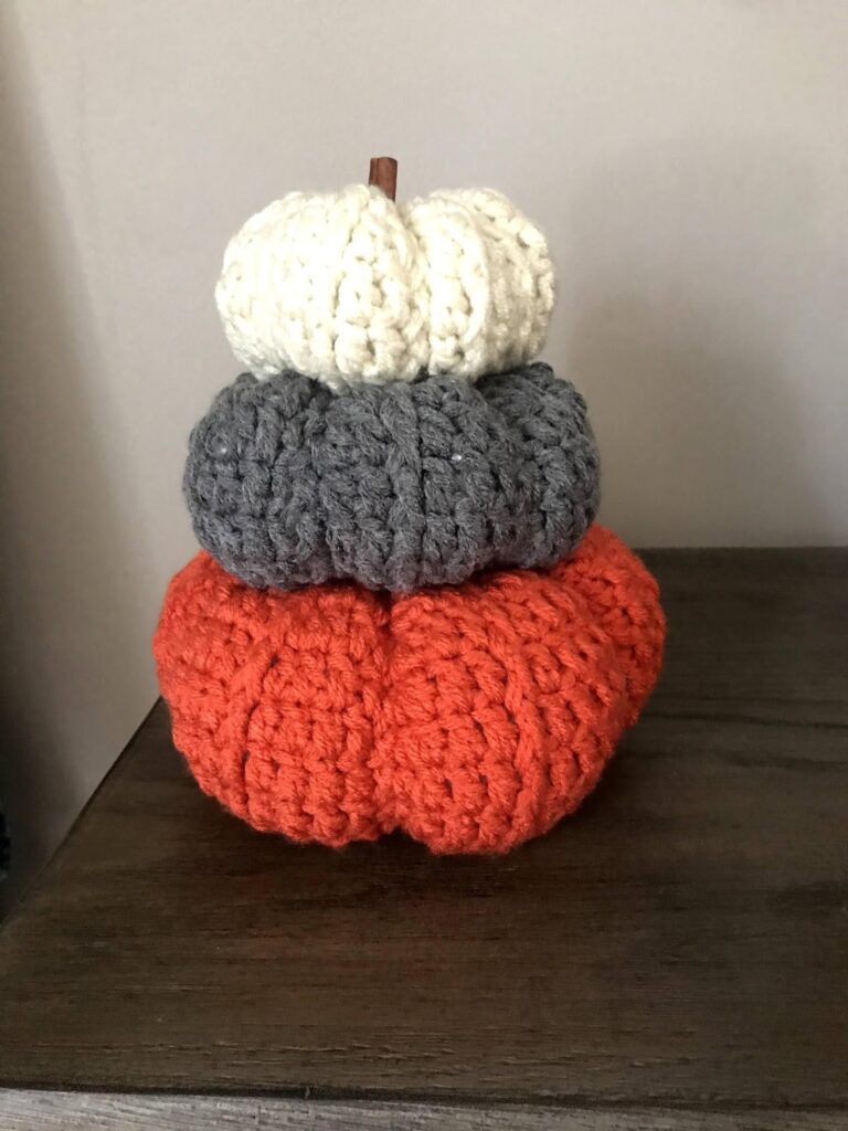 Stacked Pumpkin Decoration Crochet Pattern - Crochet It Creations