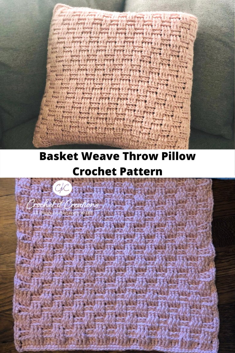 Basket Weave Throw Pillow Crochet Pattern - Crochet It Creations